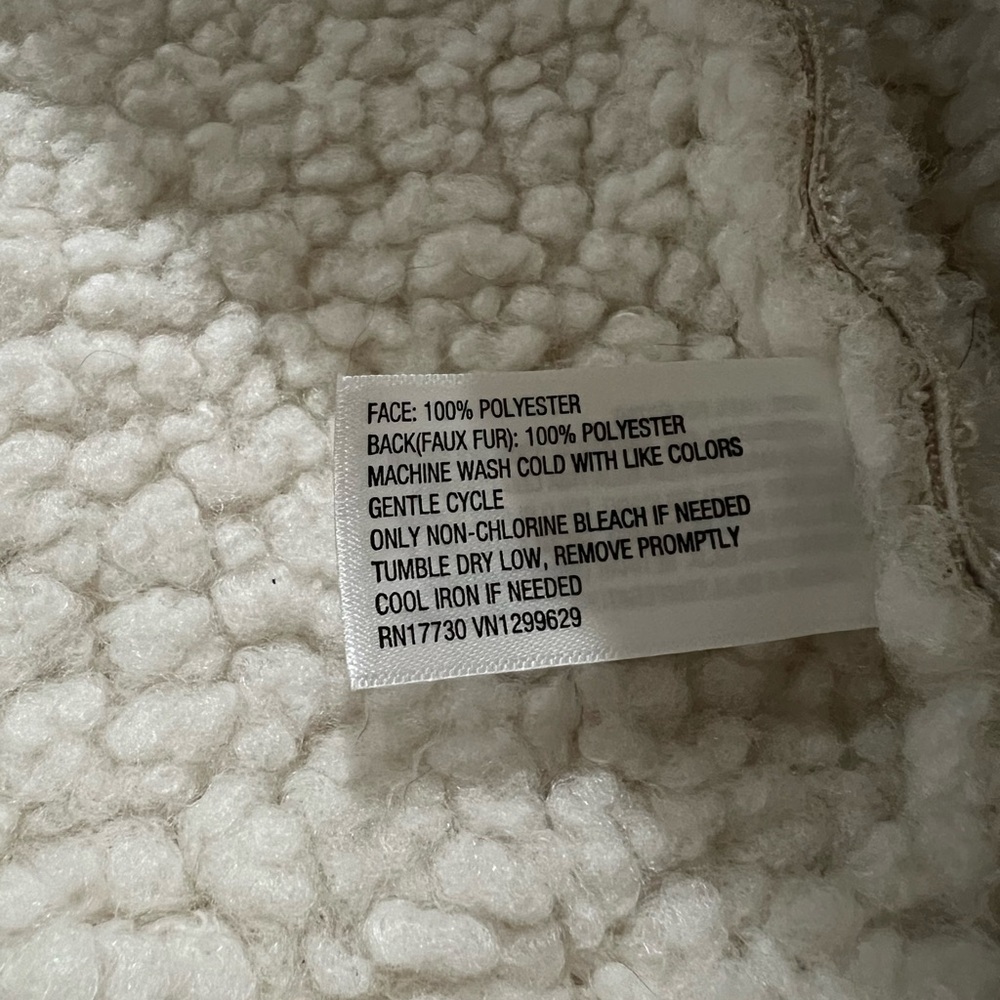 Wild Fable Cream Teddy Jacket with Button Closure - Picture 9 of 12